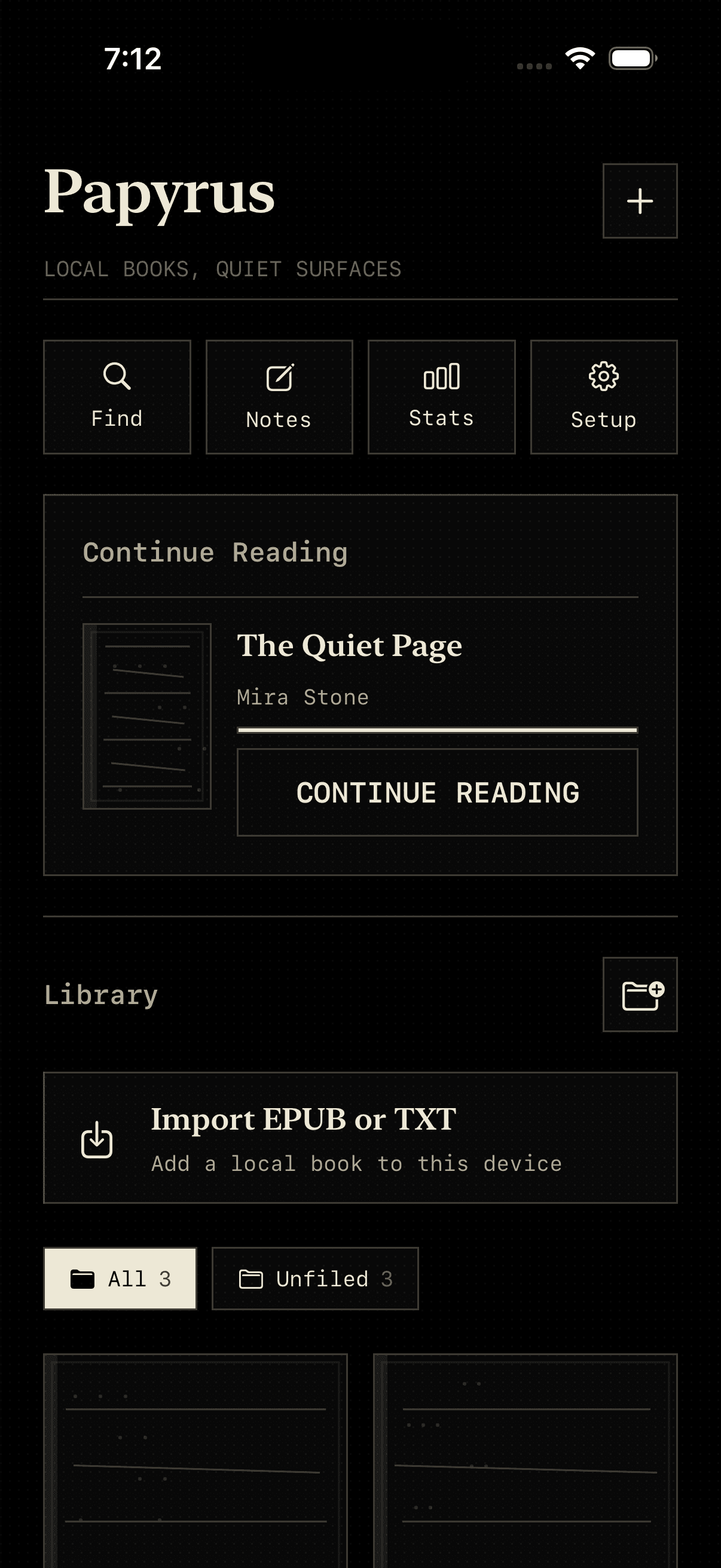 A local library inside Papyrus