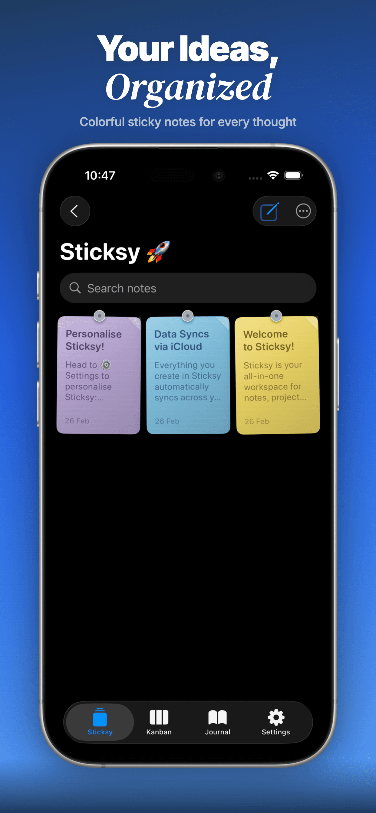 Sticksy App Interface